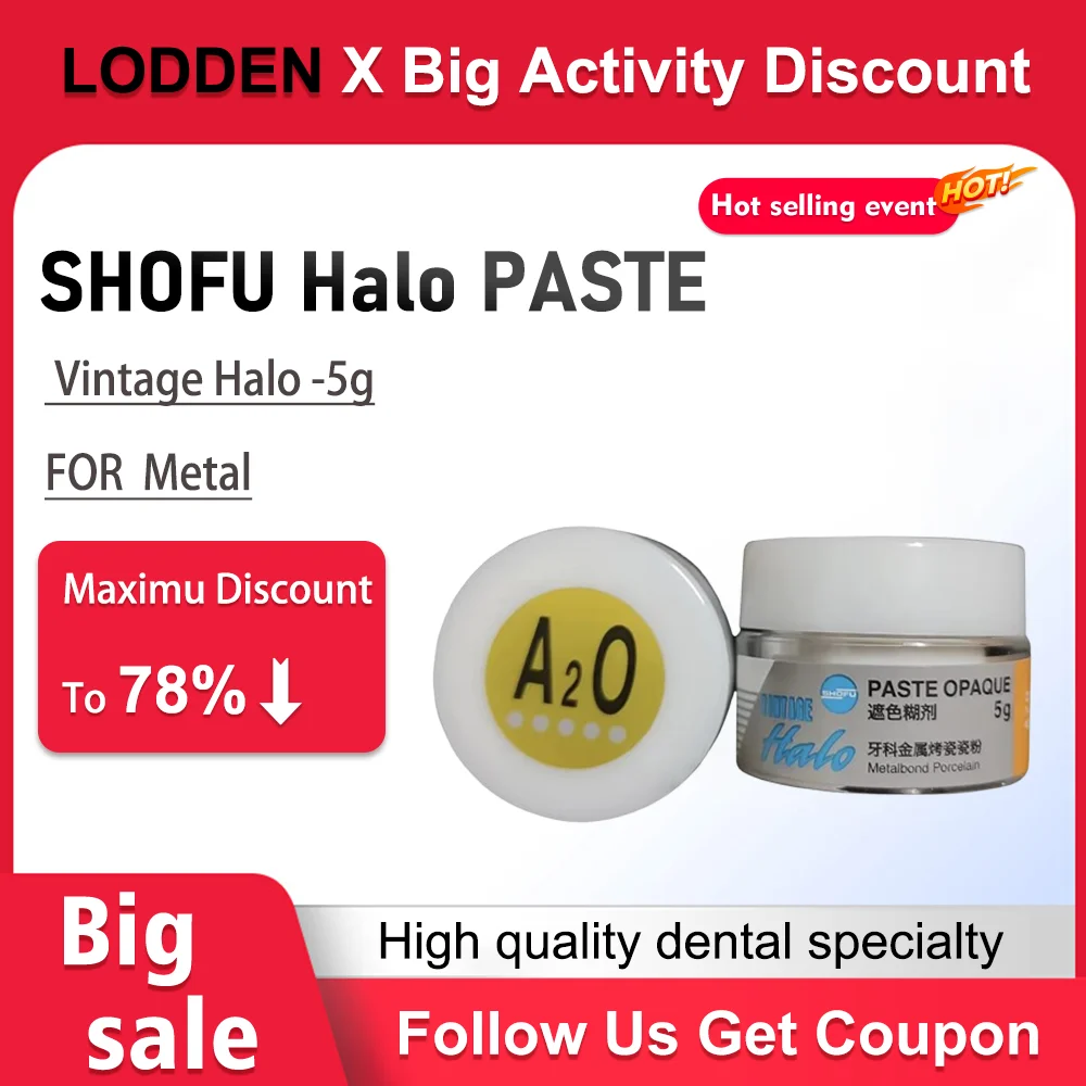 

Shofu vintage Halo PASTE OPAQUE 5g Dental Metalbond Porcelain Powder Dental LAB