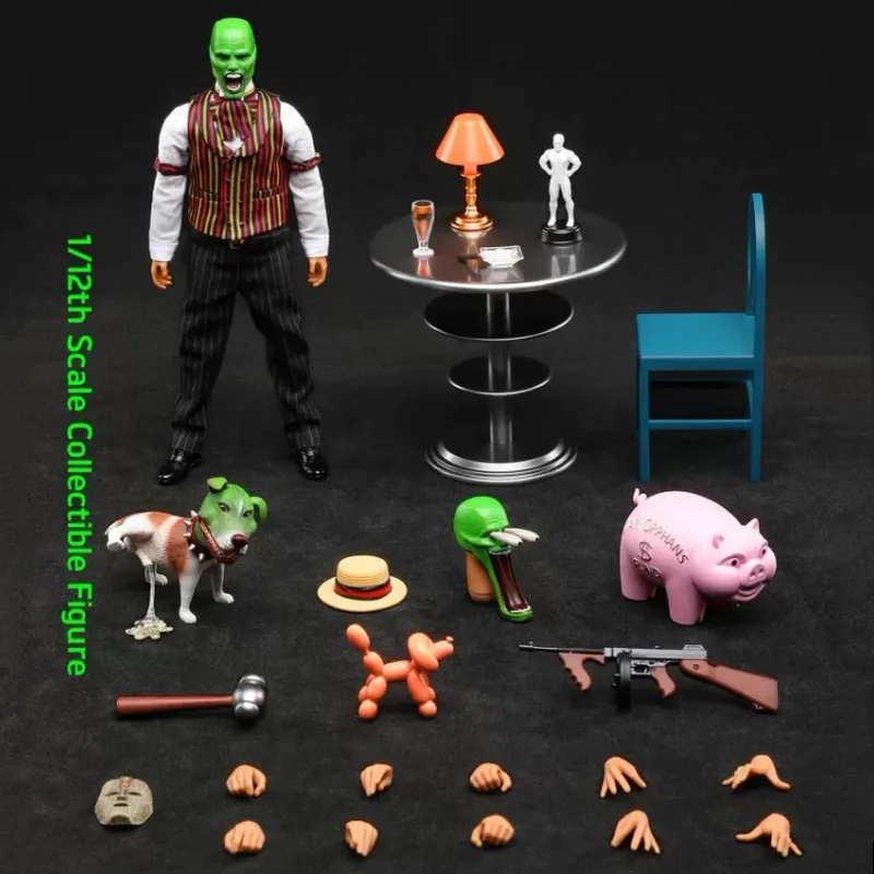 

Original Lr009a Lr009b The Mask People Jim Carrey 1/12 Scale Collection Male Soldier Model Garage Kit 6'' Full Set Action Figure