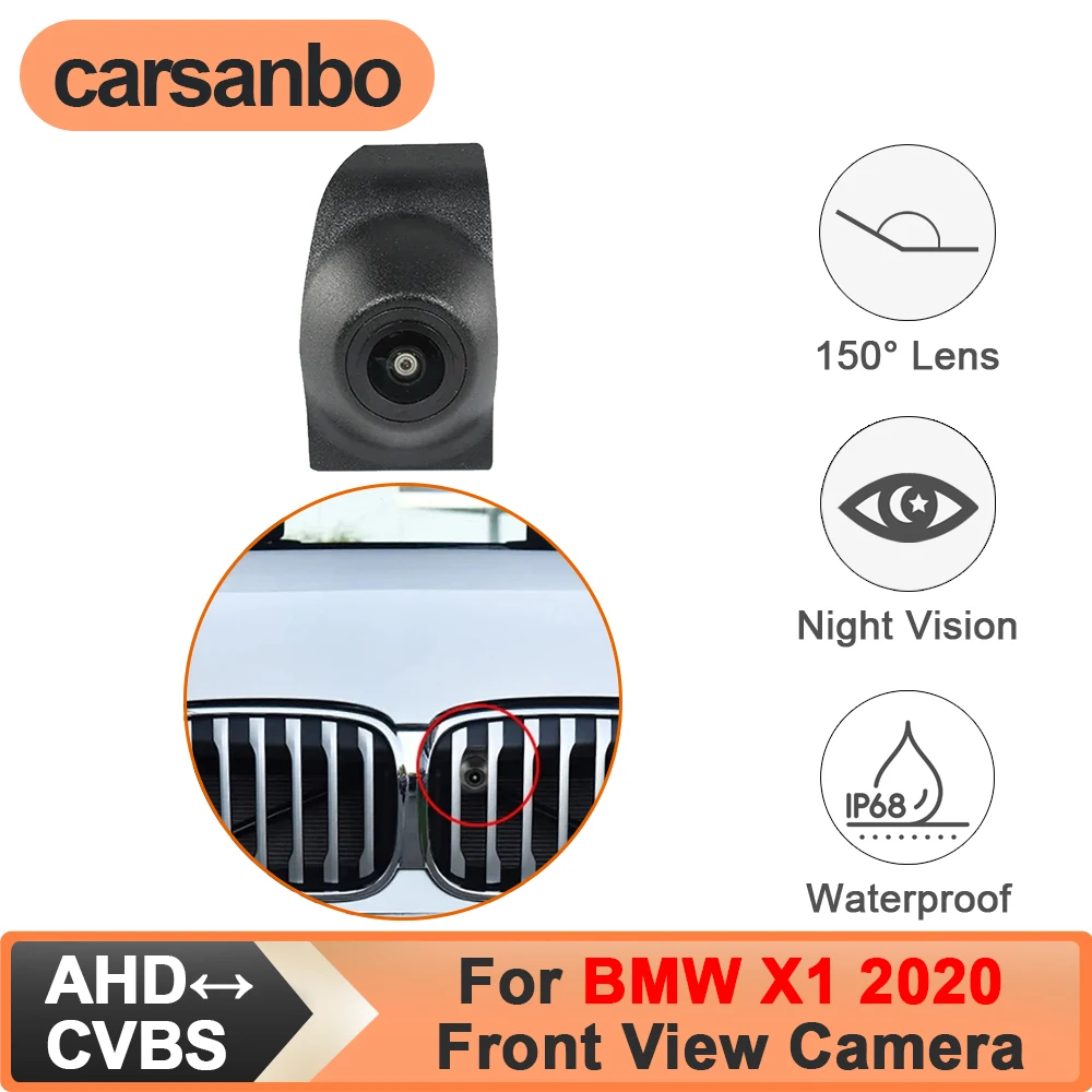 

Камера переднего вида Carsanbo для BMW X1 2020 OEM, CVBS AHD 150 ° Широкоугольная водонепроницаемая автомобильная камера с ночным видением и объективом типа «рыбий глаз»