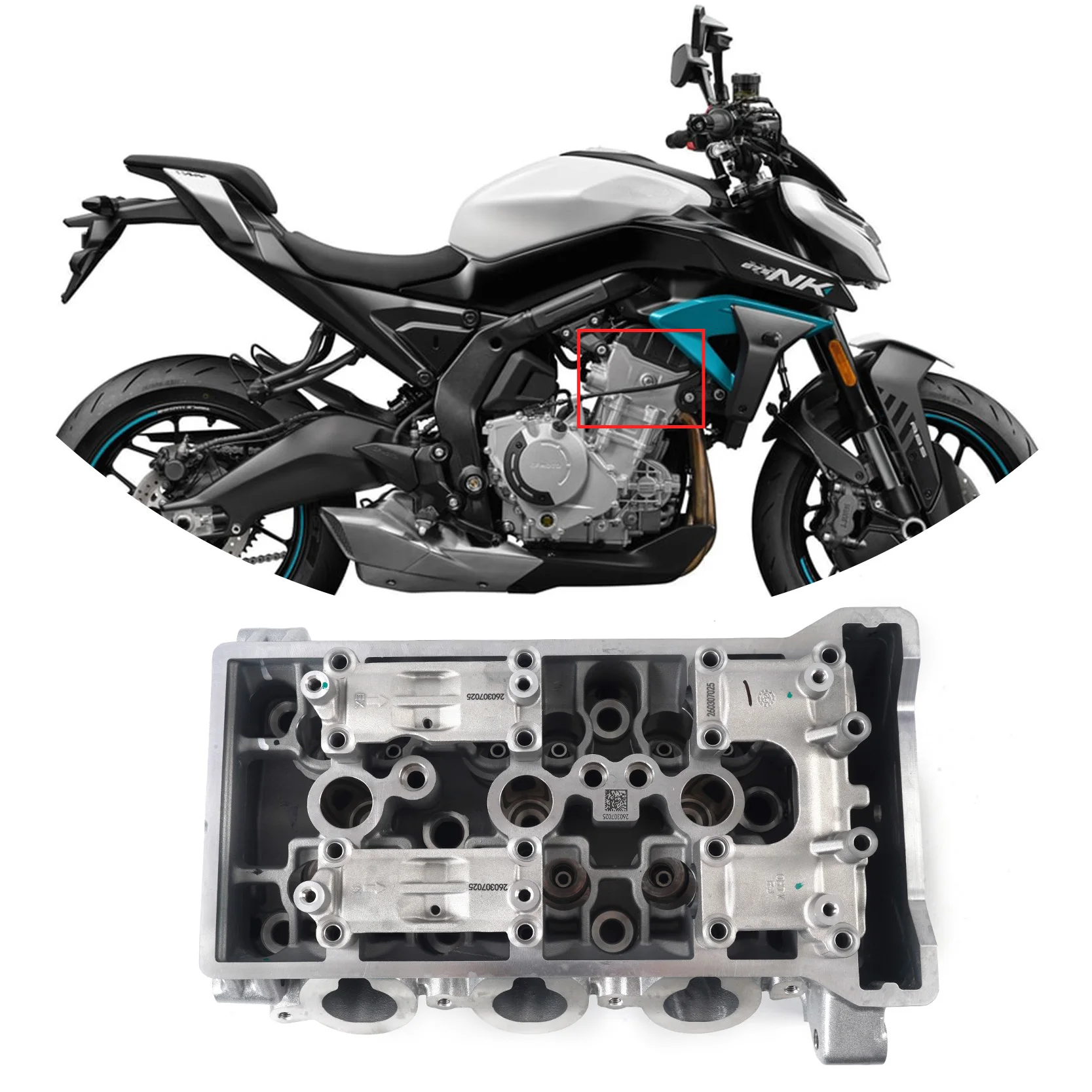 For CFMOTO 675NK Cylinder Head Components Motorcycle Accessories CF Moto 675 NK Moto Parts