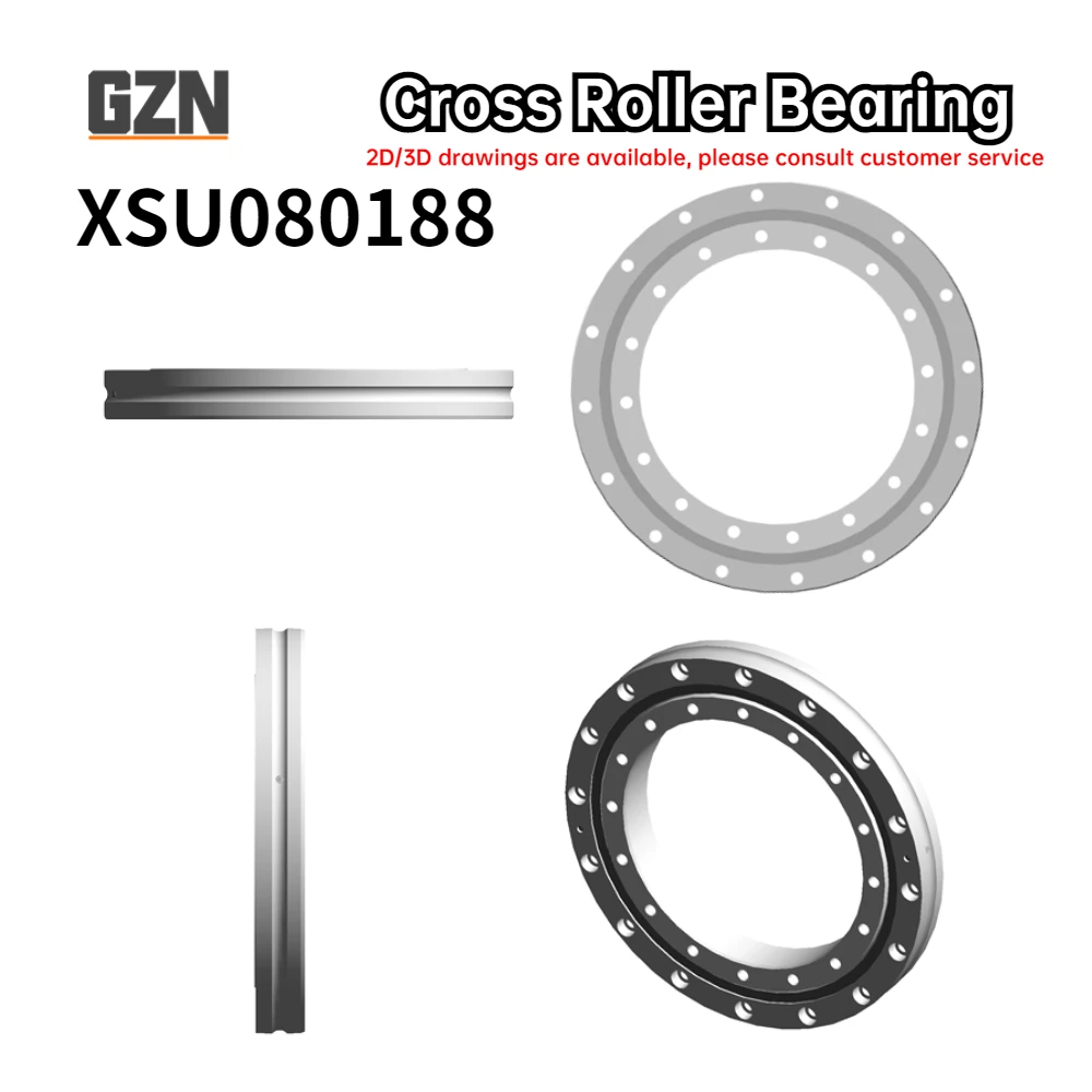 Imagem -06 - Thin-wall Precision Cross Roller Bearing Rolamento de Disco Rotativo Robot Joint Xsu080188 150*225*254 mm 1pc