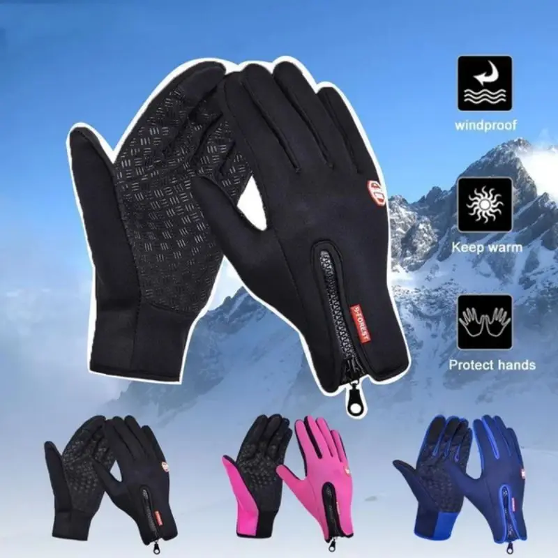 Cycling Running Driving Gloves Warm Thermal Gloves Touchscreen Warm Outdoor Cold Gloves Windproof Non-Slip Womens Gloves