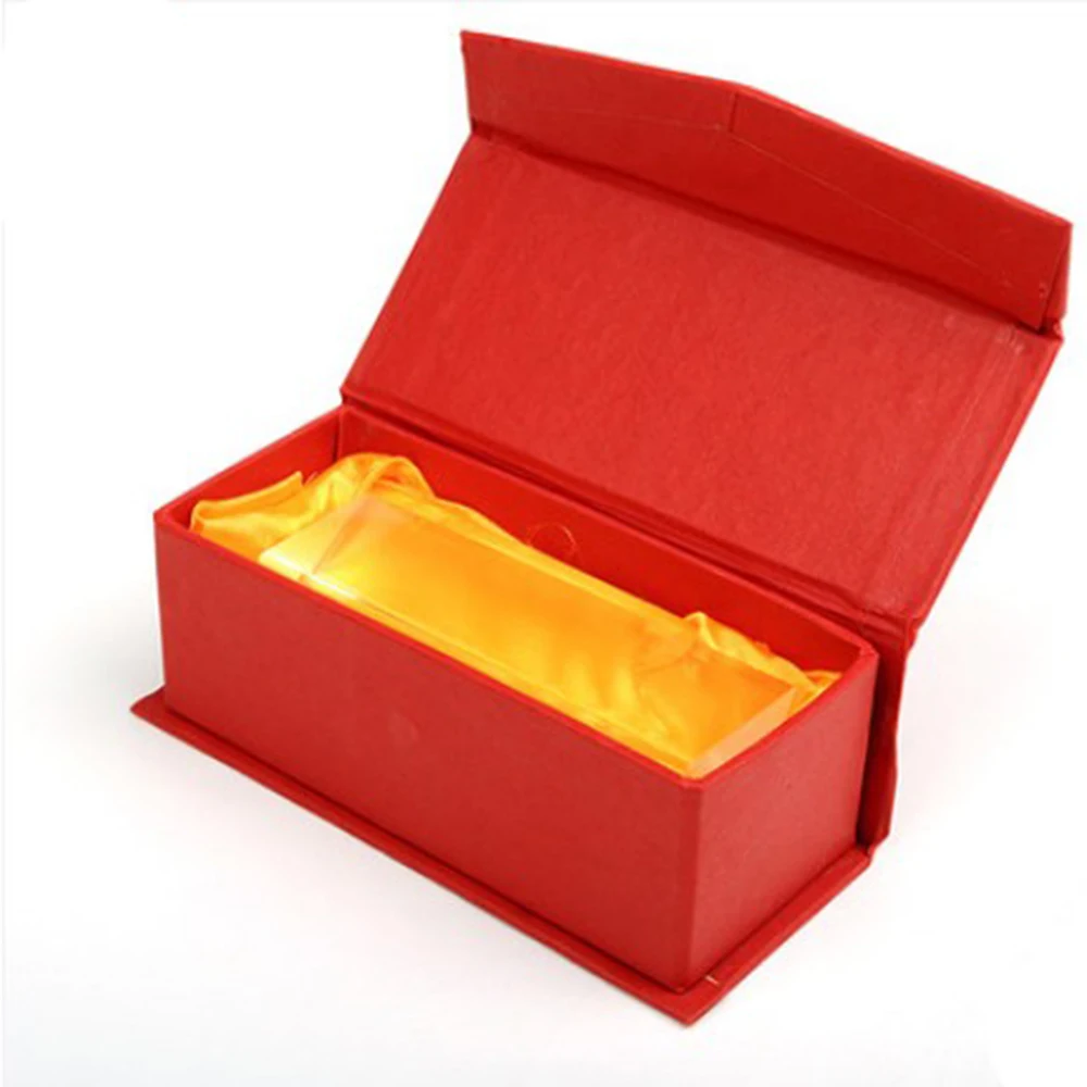 10CM Optical Glass Triple Triangular Prism Physics Teaching Light Spectrum Gift Box