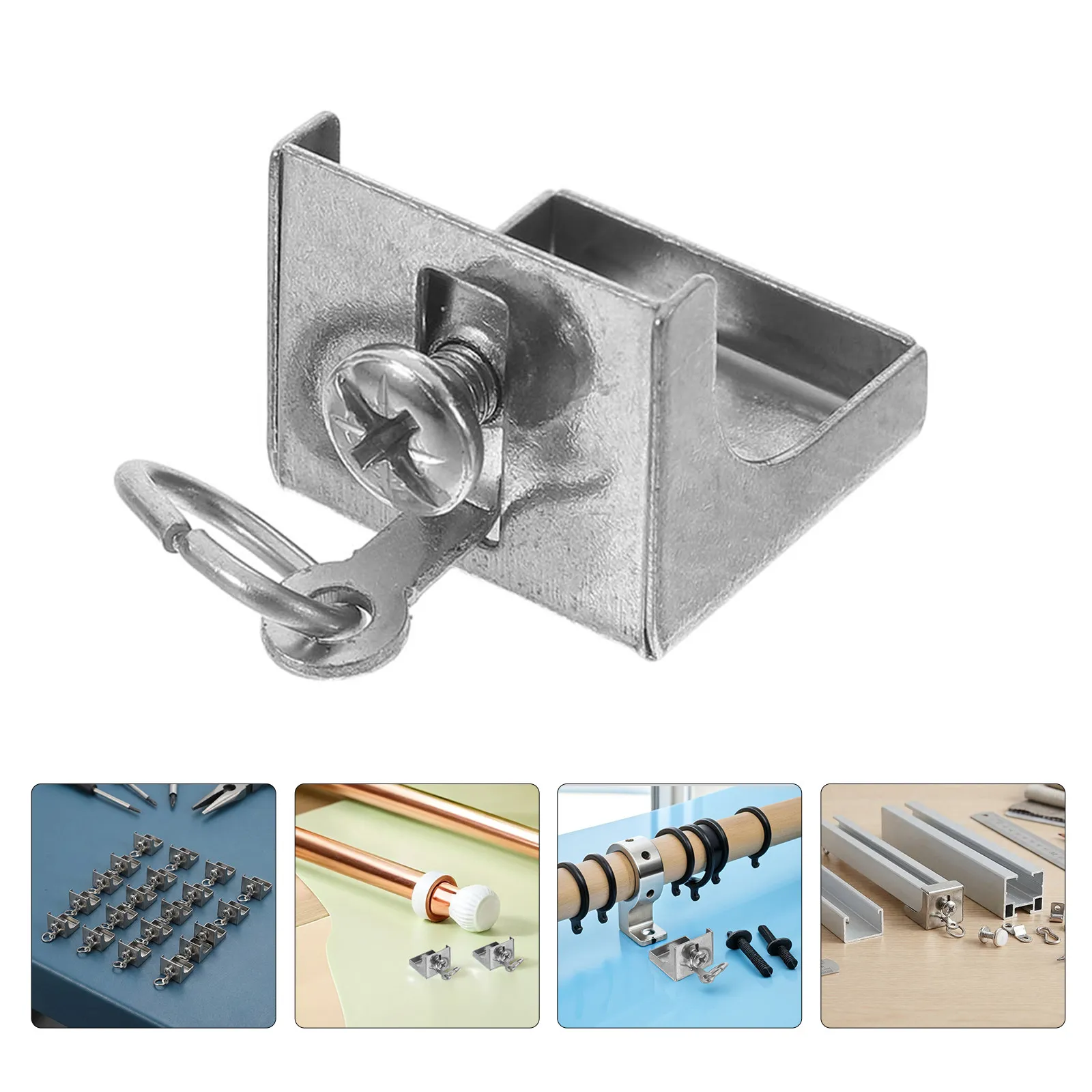 

20Pcs Curtain Track End Stop Plugs Stainless Steel Universal Fit for Ceiling Mount Curtain End Caps Smooth Slide Function