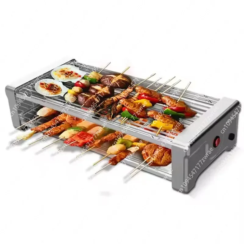 Stainless Steel Commercial Indoor Household Smokeless Non-stick Barbecue Electric Grill
