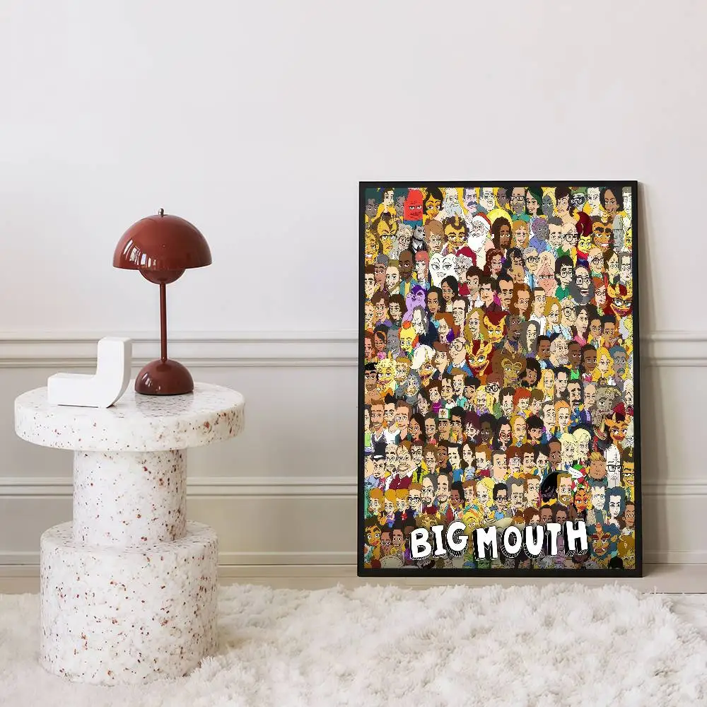 الكرتون كبير الفم التلفزيون خمر الملصقات لزجة خمر غرفة المنزل بار مقهى ديكور Kawaii غرفة ديكور