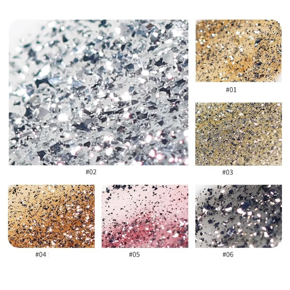 Esmalte de uñas metálico con espejo, delineador de Gel con purpurina reflectante, capa superior, líquidos brillantes, decoración artística de uñas, 1 ud.