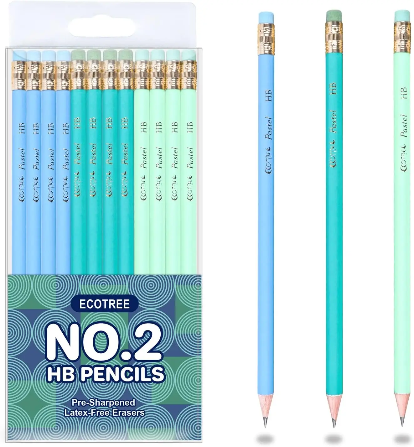 

Pre-Sharpened #2 Pencils for Kids, School Writing, 12 Count with Erasers
