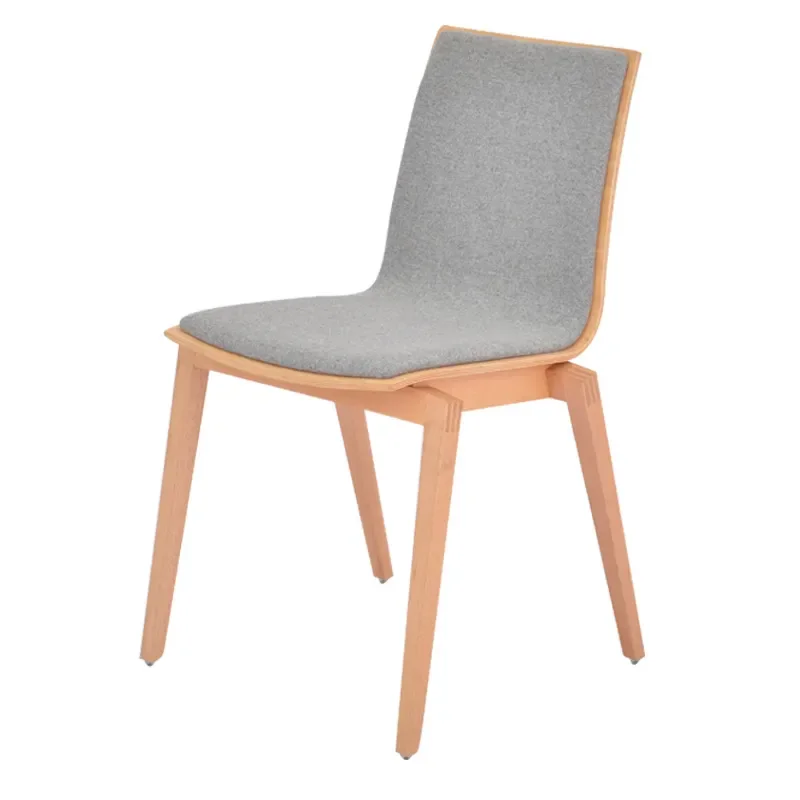 Nordic Solid Wood Dining Chair German Curved Backrest Home Restaurant Furniture Customizable Factory Direct Sale Modern