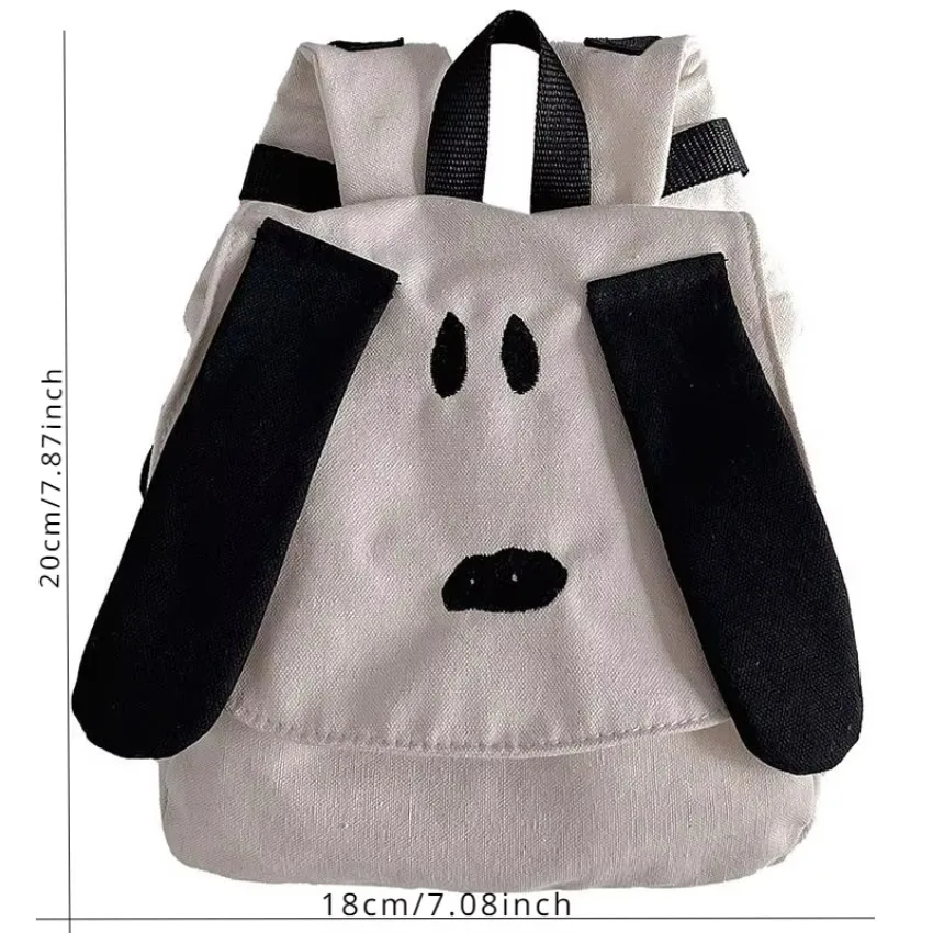 

1 Cute Cartoon Dog Backpack For Boys And Girls, Fashionable Canvas Travel Bag