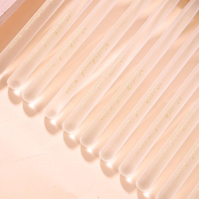 Sweet-Z Beauty 16 ชิ้นชุดแปรงเล็บเครื่องมือแปรงอะคริลิค Barrel จิตรกรรมชุด Liner ยืดหยุ่น Nib One จังหวะ Shaping แปรงวาด