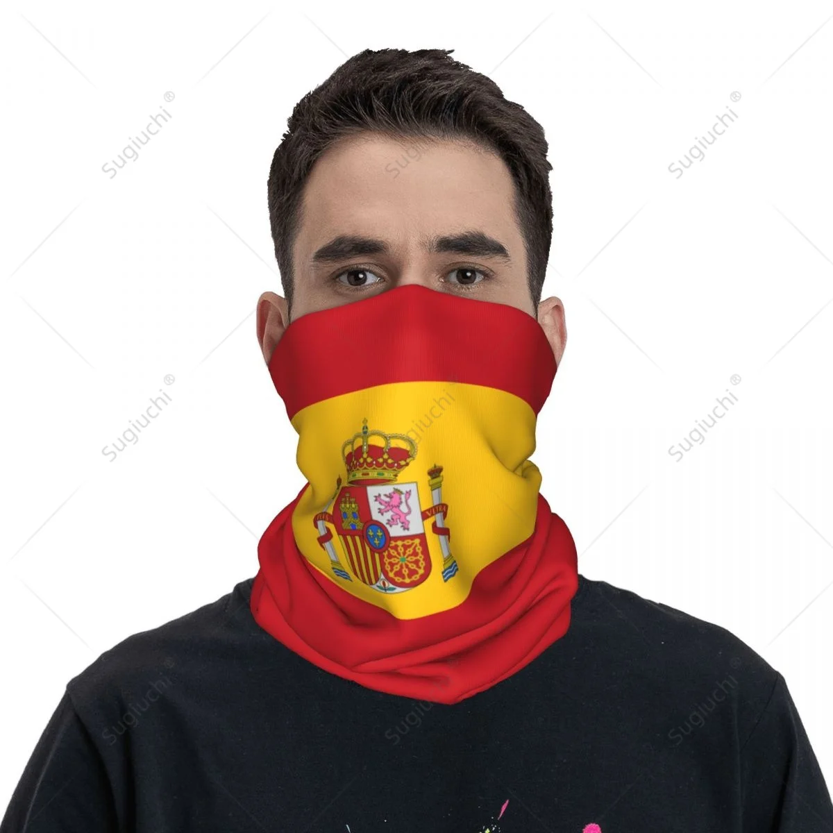 

Unisex Spain Flag Neckerchief Scarf Neck Face Mask Scarves Neck Warmer Seamless Bandana Headwear Cycling Hiking