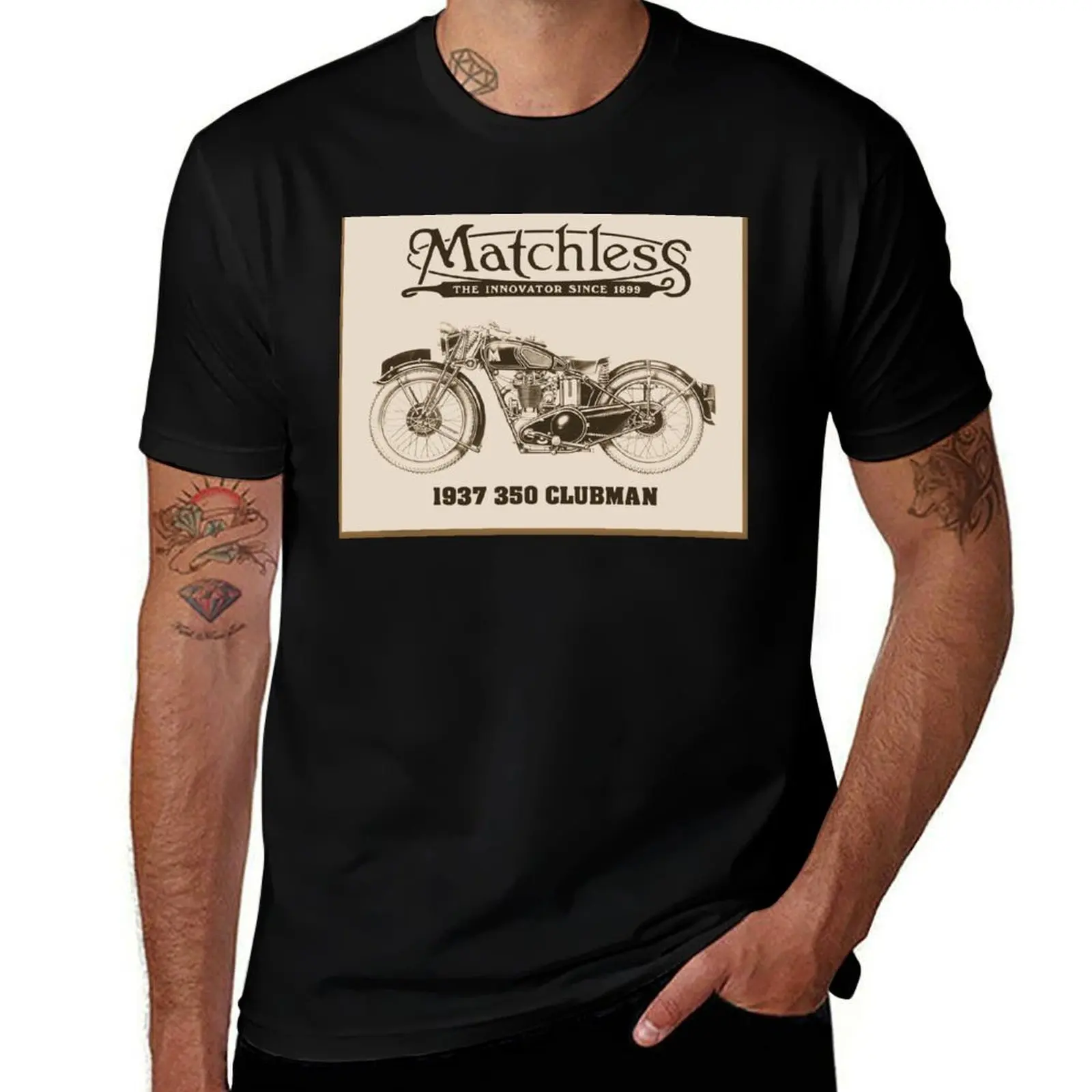 Matchless British classic motorcycle T-Shirt t shirt for man 100 percent cotton mens graphic t shirts T-Shirt