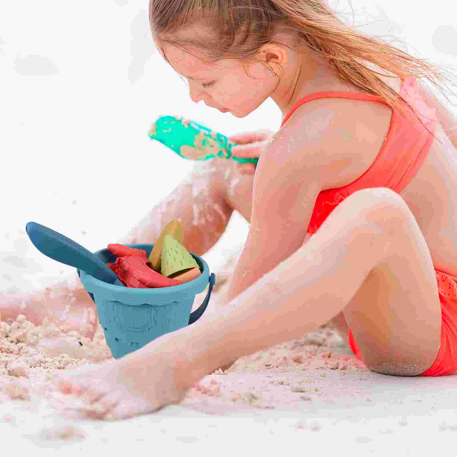 Secchielli da spiaggia per bambini giocattoli all'aperto castello di sabbia che gioca a giochi per bambini