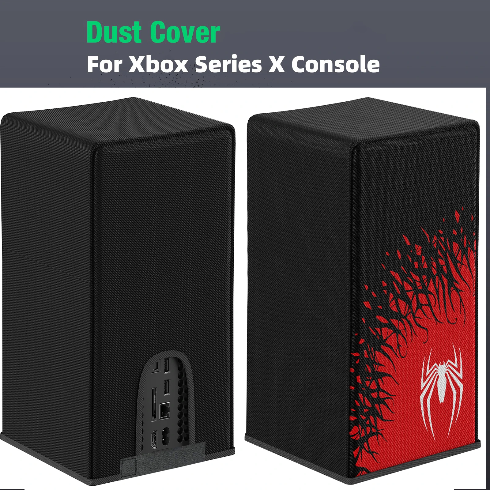 

For Xbox Series X Console Accessories Dustproof Dust Cover Precision Cut Protector Custom Spider Anti Scratch Sleeve Bag Guard