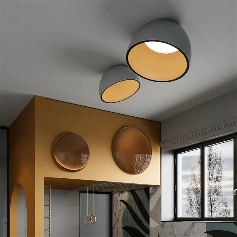 Modern LED Ceiling Lights Nordic Creative Inclined Bowl Shaped Ceiling Lamp Luxury Bedroom Living Room Kitchen Light Fixtures