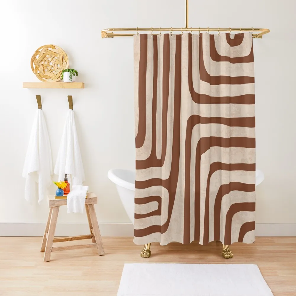 

Beige brown stripe Shower Curtain Curtains Curtains For The Bathroom Elegant Bathroom Curtain