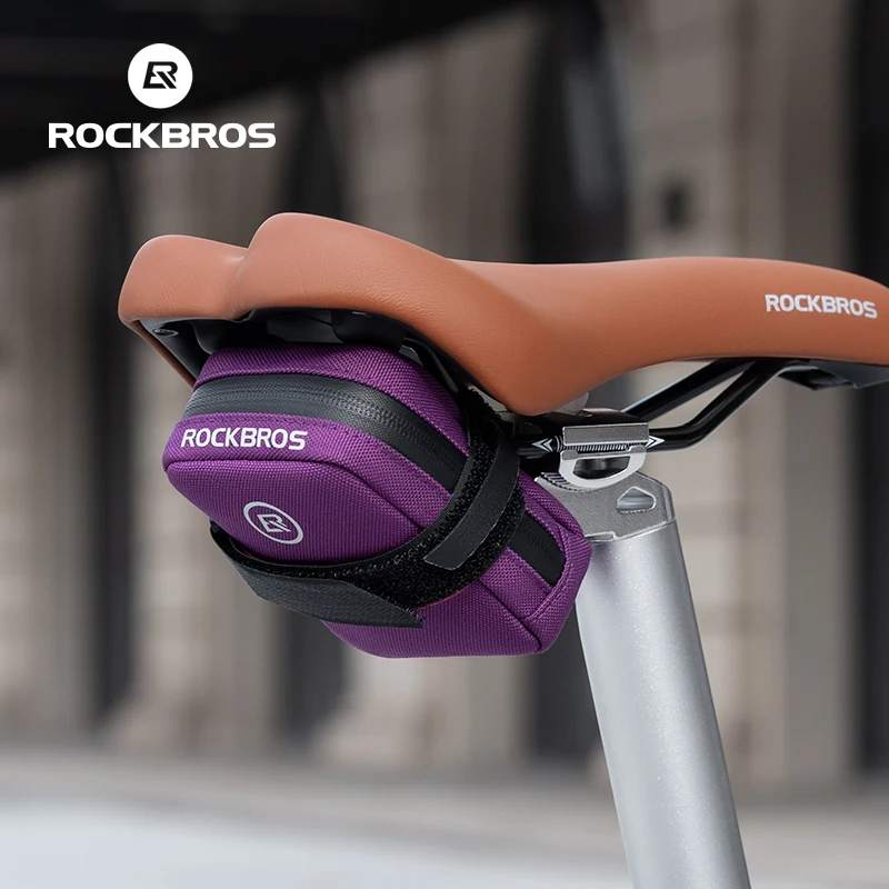 ROCKBROS-Mini bolsa trasera para bicicleta, bolsa de almacenamiento portátil, ligera, pequeña, a la moda, bonita