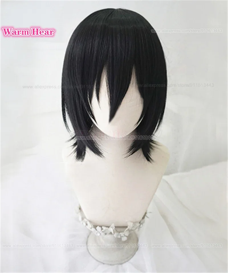 High Quality Anime Fyodor Dostoevsky Cosplay Wig Black Simulated Scalp Fyodor D Dostoevsky Heat Resistant Synthetic Hair+Wig Cap