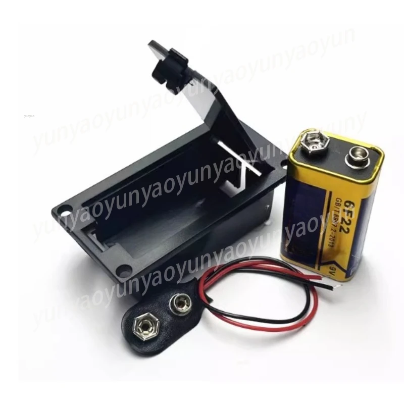 Guitar Bass Accessories 9V Active Pickup Battery Case with Cover Drawer Type Square Battery Bin 9V Embedded