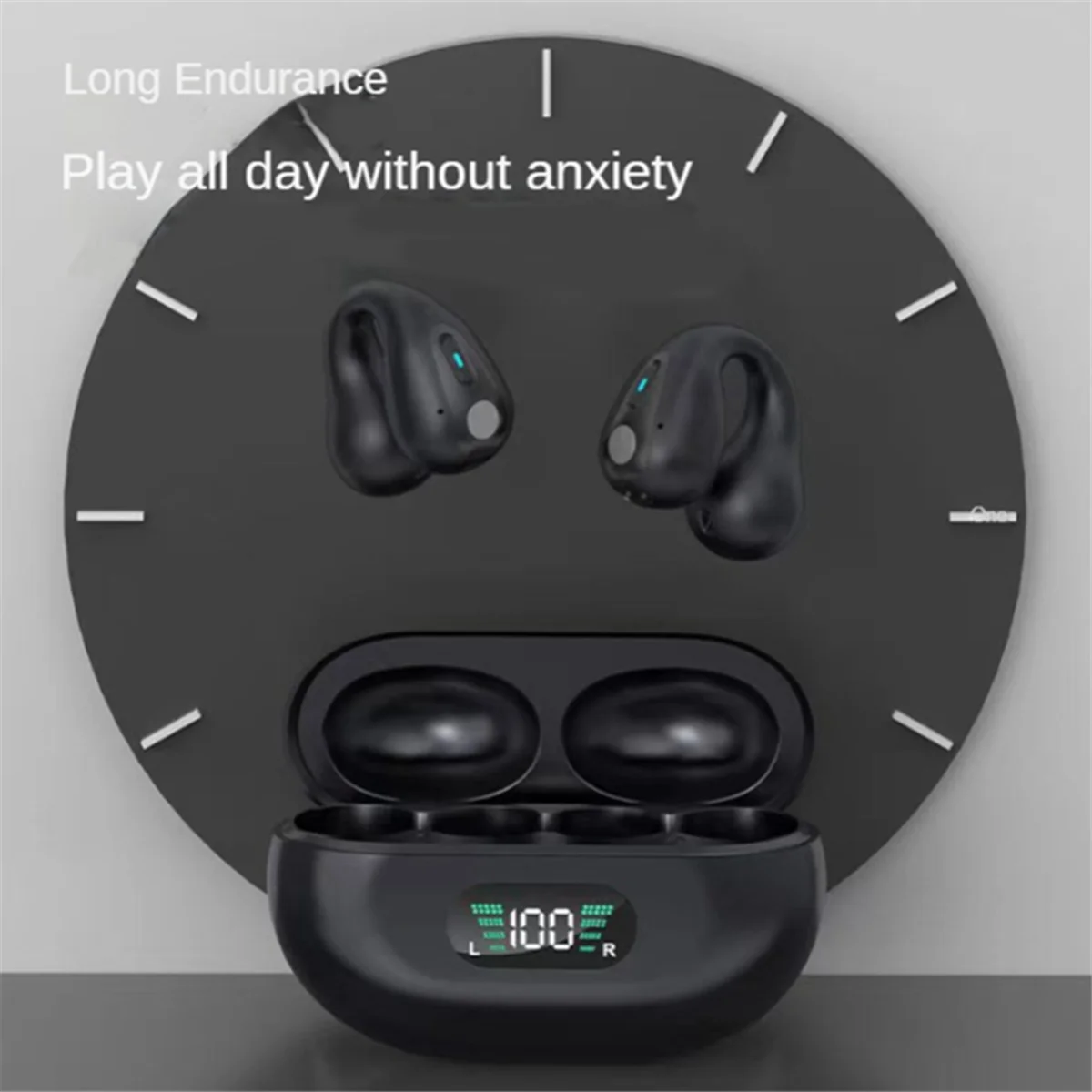 ชุดหูฟังยอดนิยมไม่ใส่หู Bone Conduction Clip-Ear Motion B