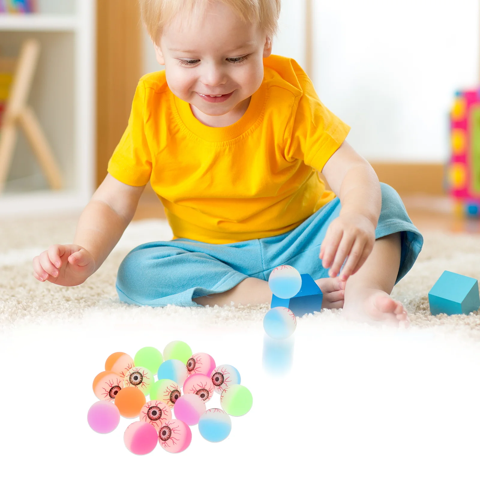 20 pçs globo ocular bolas saltitantes assustador realista adereços de halloween para decorações de festa fillers saco goodie crianças favores