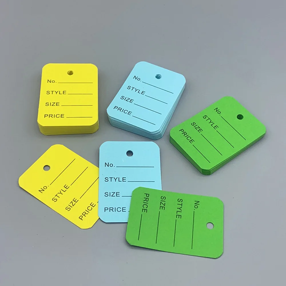 Professional Retail Price Tags Customizable Paper Hanging Labels For Jewelry Clothing Bags Stationery Supplies Blank Cards
