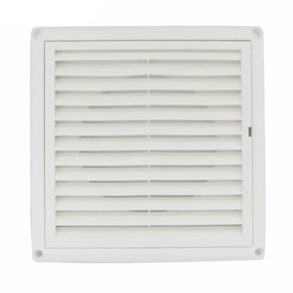 Rejilla de ventilación con pantalla abatible para renovación del hogar, cubierta de ventilación de conductos internos externos, ABS, color blanco, 1 piezas, 100-200mm