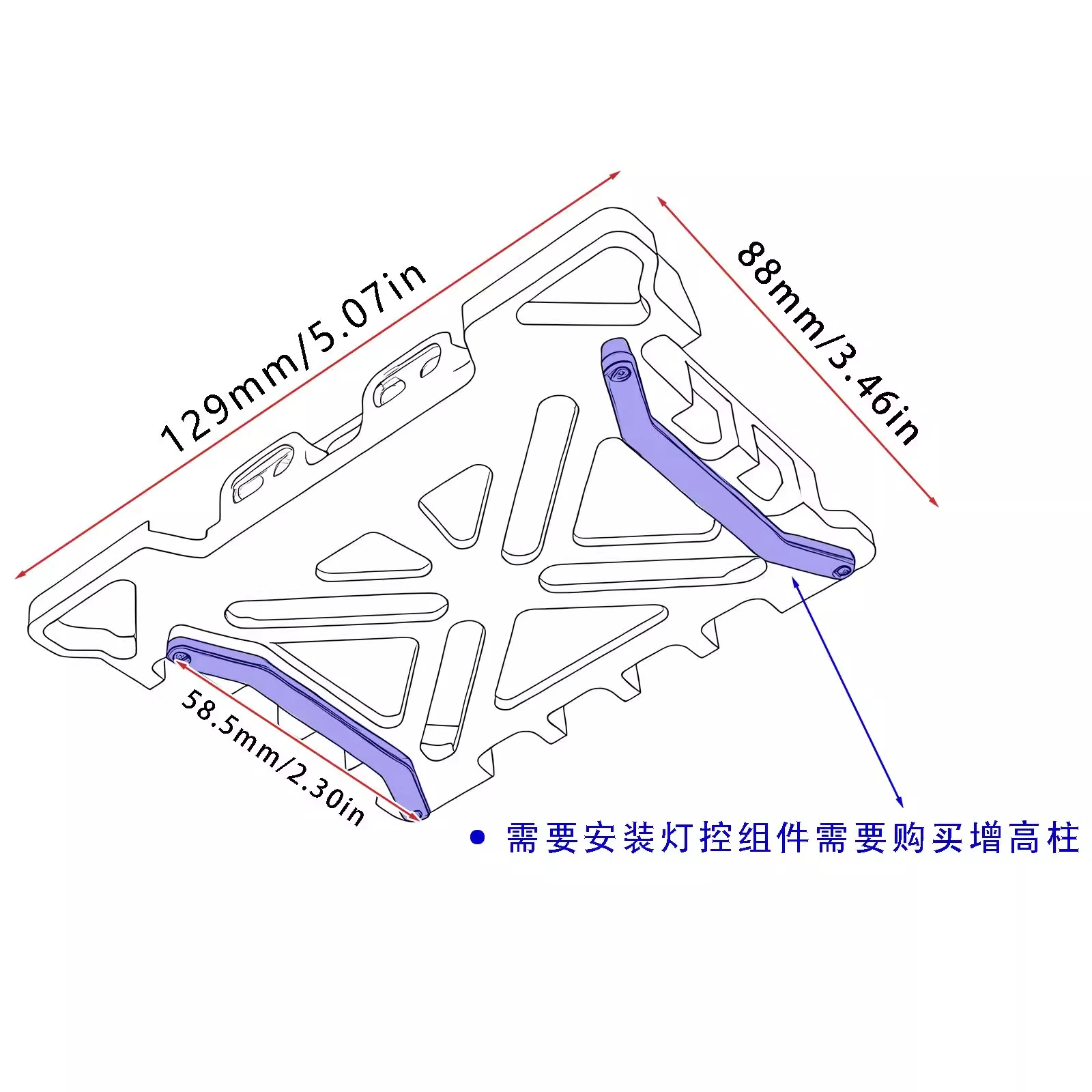 Gemodificeerde lichtgroep bagagerek aluminiumlegering voor MJX HYPER GO H12Y afstandsbediening auto exterieur accessoires