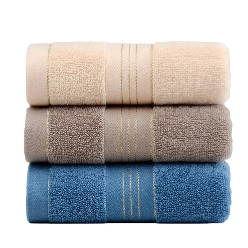 

3 Towels Thickened Absorbent Towel Pure Cotton Quick Absorbent Soft Quick Dry Thickened Face Towel Easy To Use