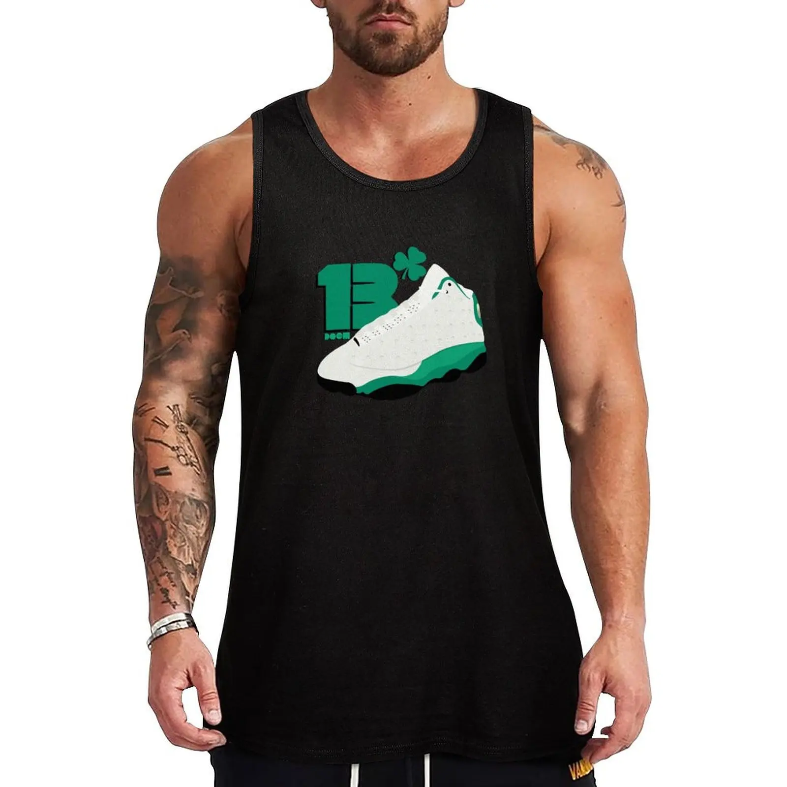 

Jordán 13Lucky Green Tank Top sleeveless vests Men's clothes luxury style fitness sleeveless gym shirt man fitness