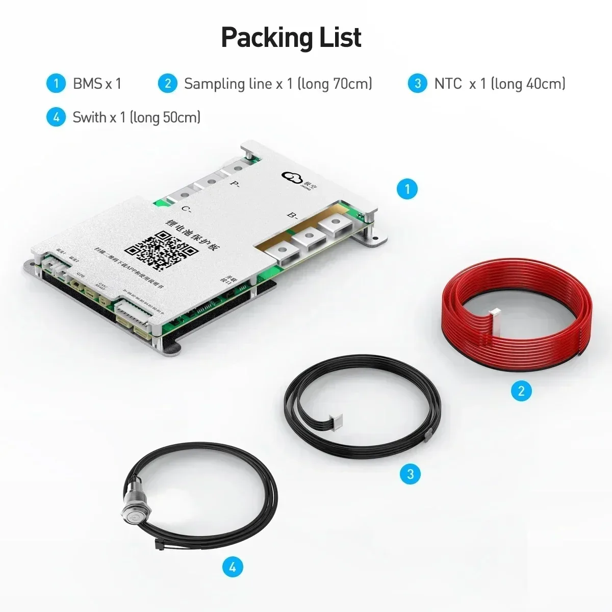 JK JIKONG B2A8S20P 200A Charge Discharge Smart Active BMS 4S-8S 12V 24V Battery 2A Balance Current Li-ion Lifepo4 LTO Battery