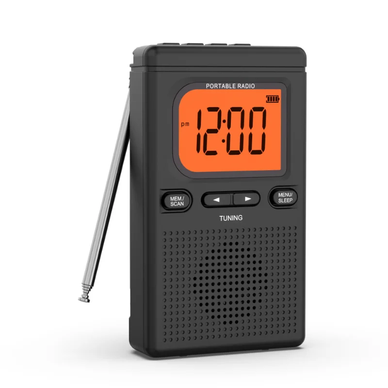 

AM/FM Radio Multifunction Digital Display Radio Mini Pocket USB Portable Radio for the Elderly