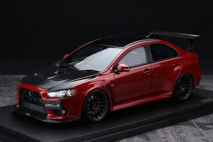 1:18จุดระเบิดสำหรับแลนเซอร์วิวัฒนาการ EVO X CZ4A TE37 jdm รุ่นลิมิเต็ดอิดิชั่นโลหะเรซินรูปประดับของเล่นของขวัญวันเกิด