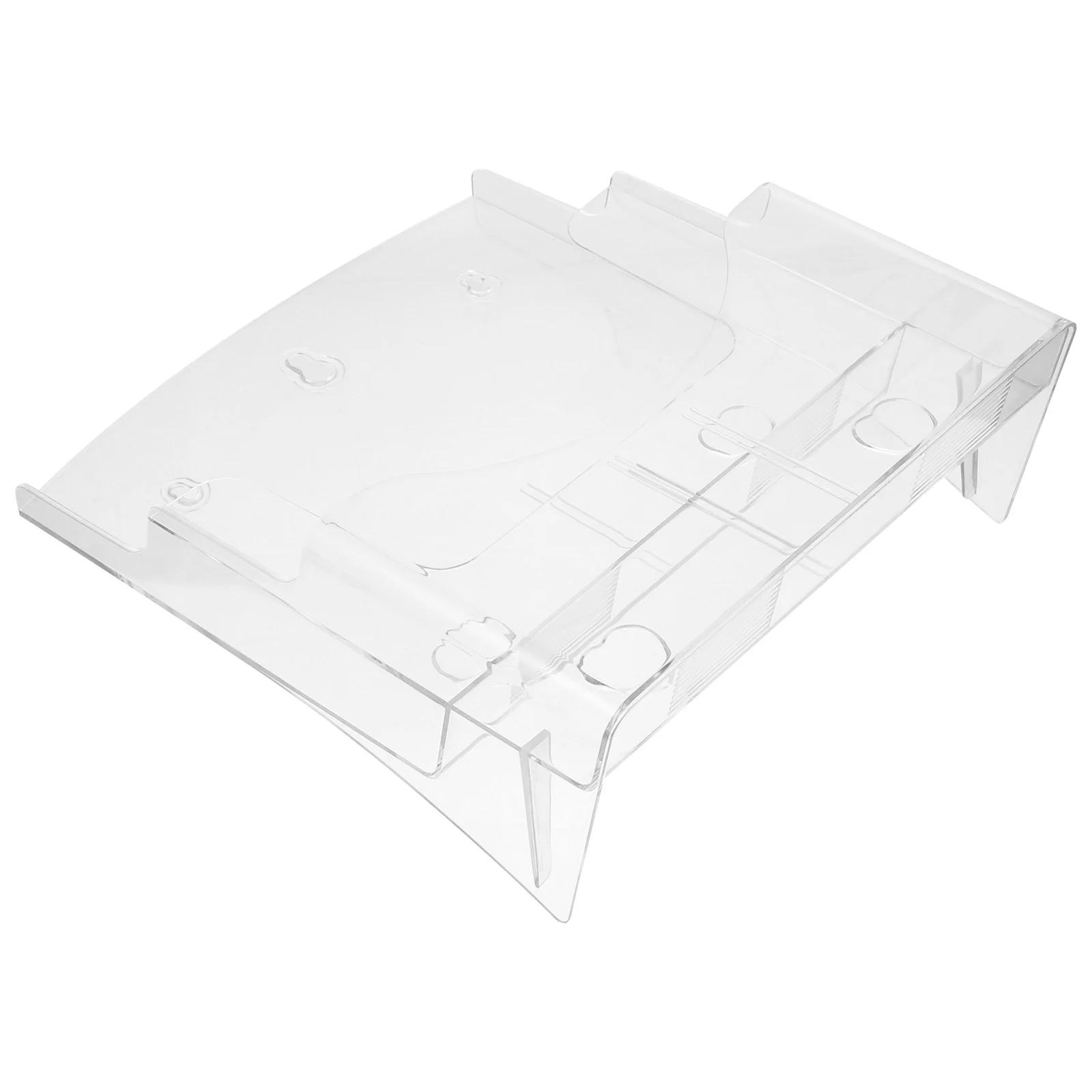 

Rack Acrylic A4 Double Layer Information Box Brochure Display Paper Holder Stand Desk Pamphlets Outdoor