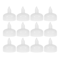 12Pcs Waterproof Decorative Small LED Floating Candles for Wedding Party SPA Bath (Cold White Light)