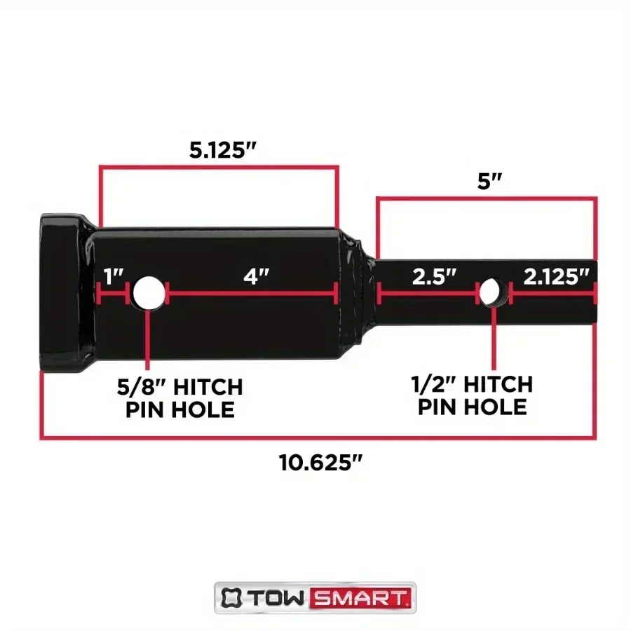 محول استقبال 770 من الدرجة الثانية إلى III - 1 1/4 بوصة إلى 2 بوصة هيكل فولاذي عالي التحمل - متانة شديدة للسحب