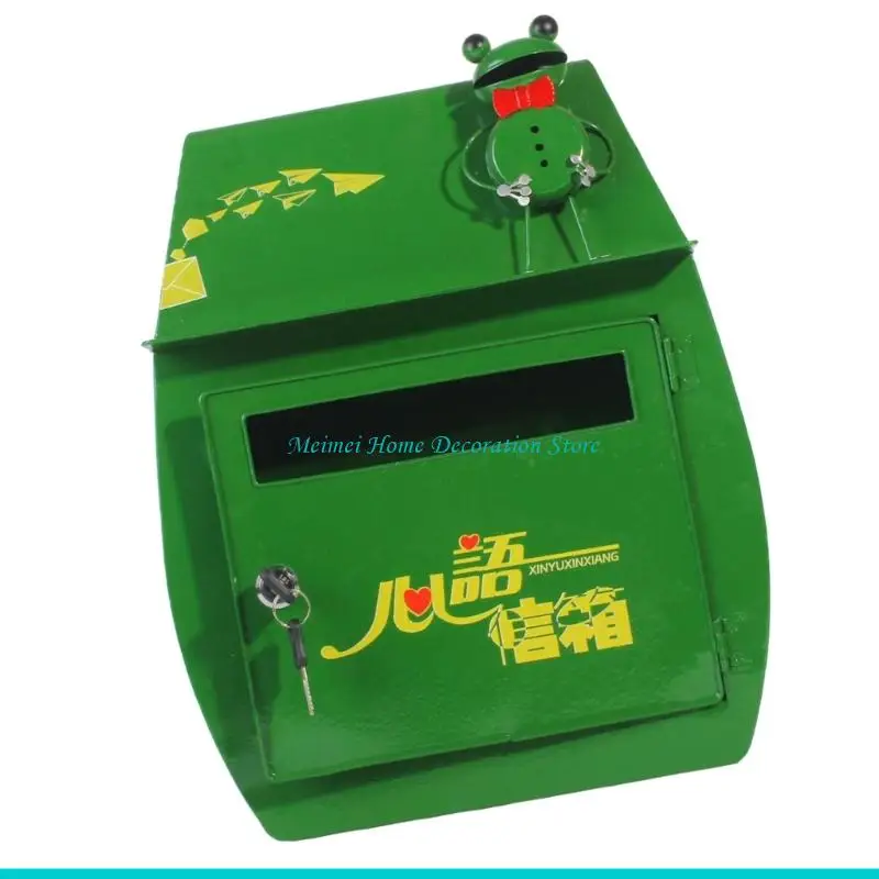 H7BF Rusts Proof Letter Box With Frogs For Courtyards Decoration And Mail Storage