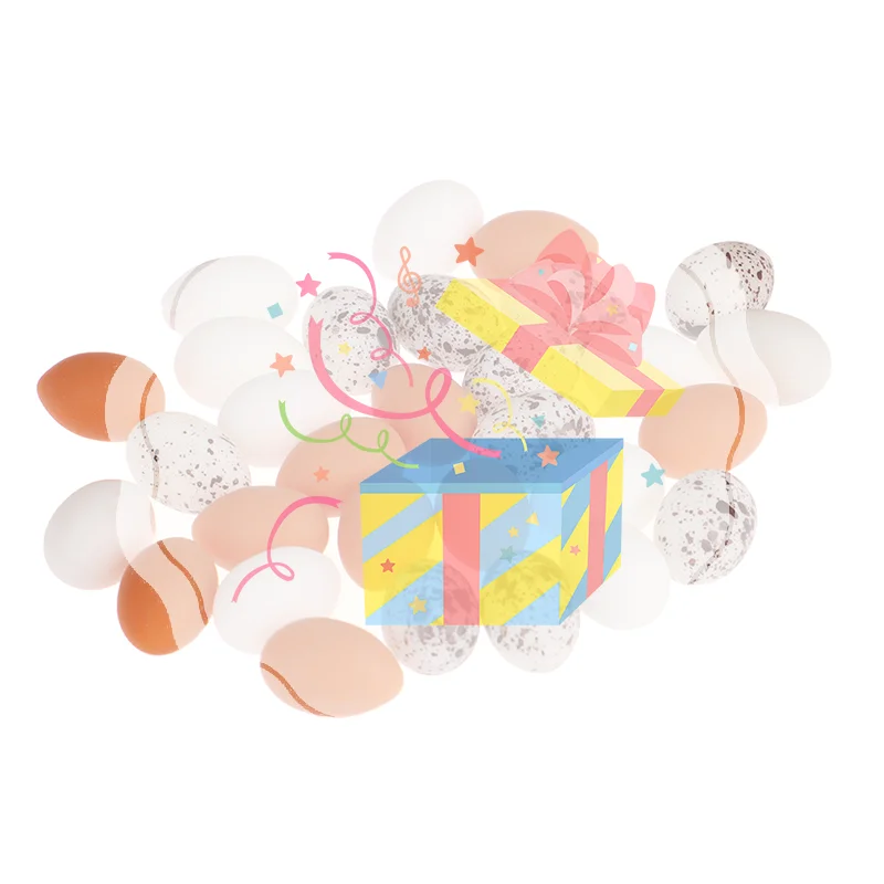 

10pc Dollhouse Miniature Simulation Eggs Food Model Pretend Play Kitchen Toys