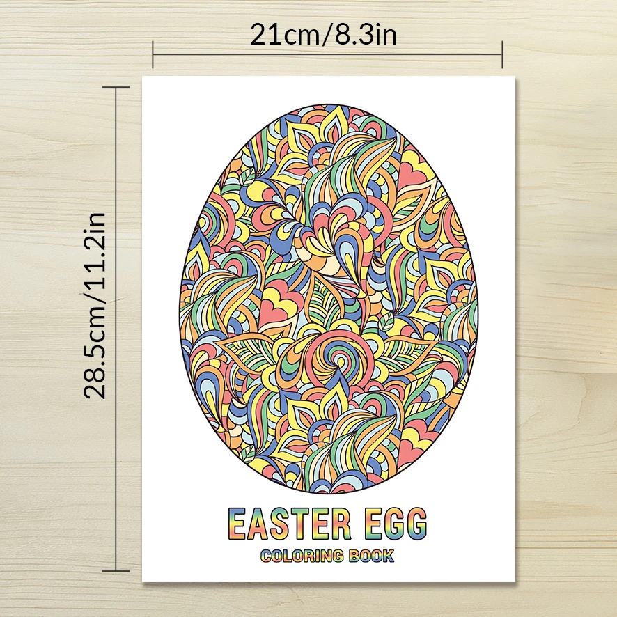 Mysterious Easter Eggs Adult Coloring Book - 8.3x 11.2 Inch 32 Page Coloring Book - Helps Reduce Stress and Ease Emotions