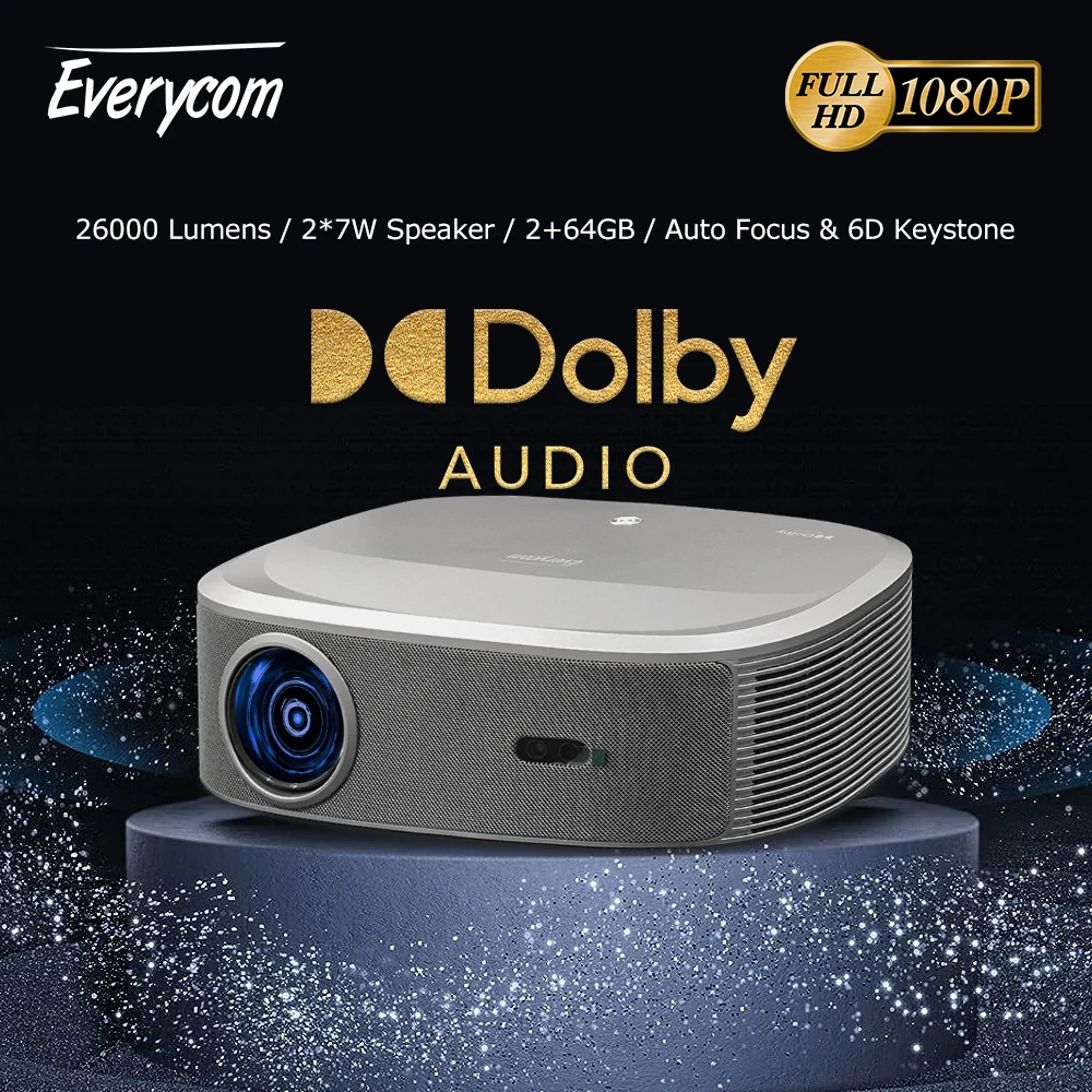 Everycom HQ10W 1080P проектор Full HD