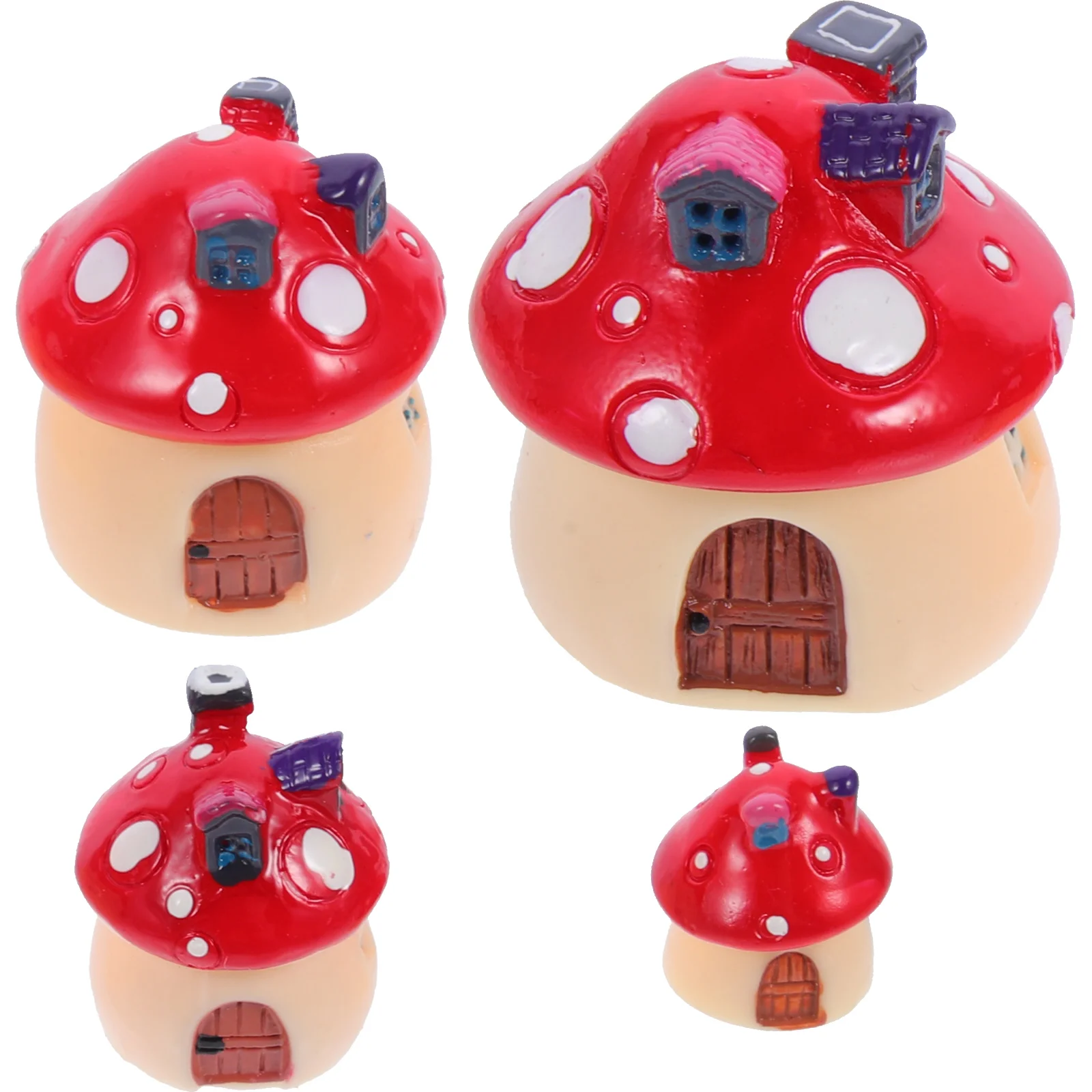 

Resin Mushroom House Miniature Landscape Accessory Craft Miniatures Plant Decor