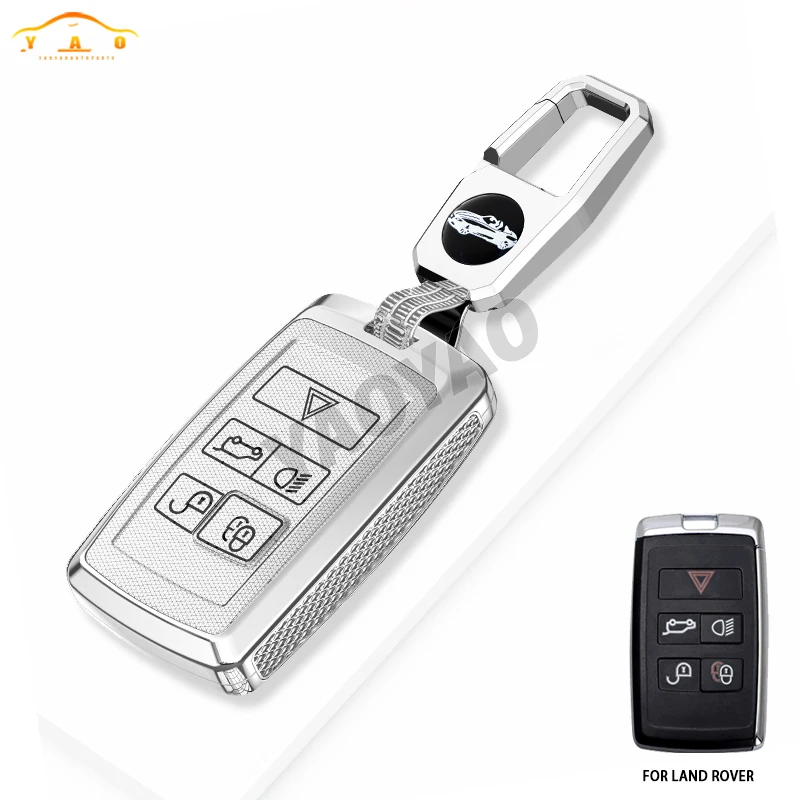 

Key Fob Cover with Keychain For Land Rover Evoque Remote Control Protector For Land Rover EVOQUE Keychain Remote Button Accessor