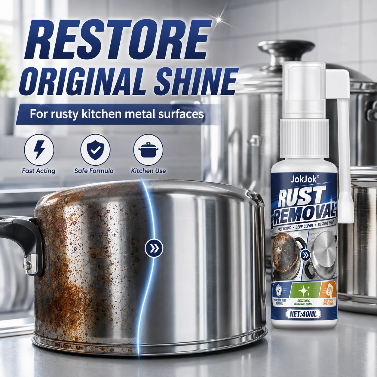 General Motors Metal Rust Remover and Protective Spray, Iron Removal Conversion Spray, Metal Rust Remover, Suitable for Car Part