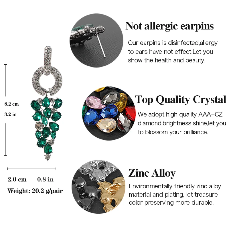 VEYO Trendy Rhinestone Drop Earrings Hollow Elegant Party Long LadyEarrings for Women Fashion Jewelry Gift Wholesale