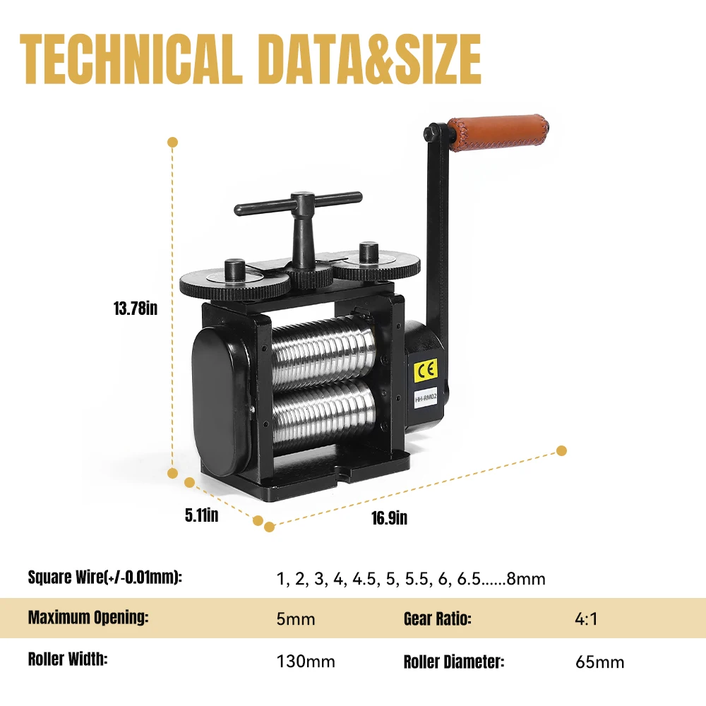 KATWAY-máquina de laminación Manual para fabricación de joyas, rodillo de prensado de alambre y hoja de Metal plano, herramienta de prensado,