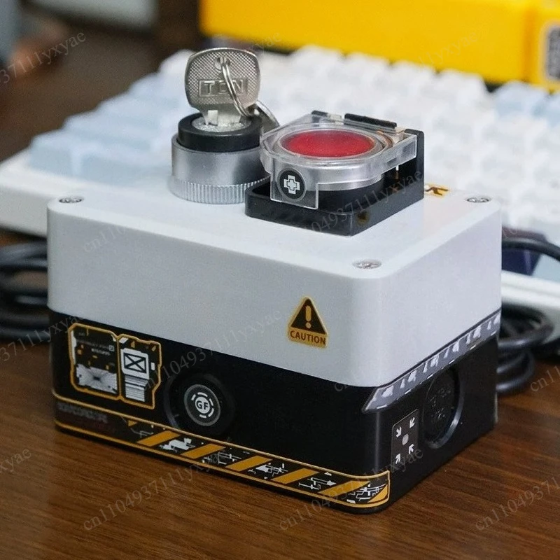 Dual Button External PC Power Switch with LED, Computer Case Startup Reset Control for Gaming Desktop