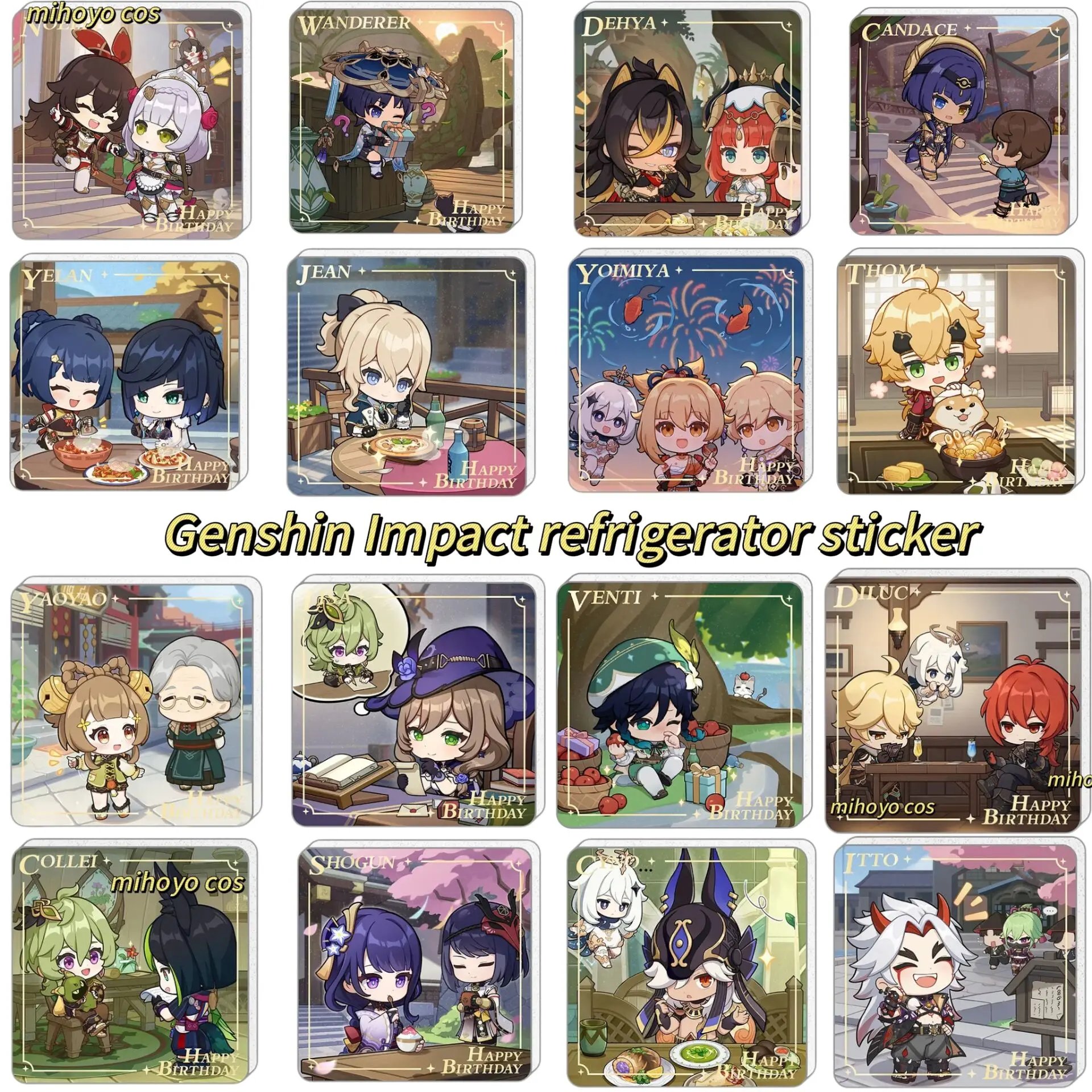 

Genshin Impact акриловый магнит на холодильник unoфициальный JCJY Коллекционный аниме домашний декор искусство дает подарки друзьям