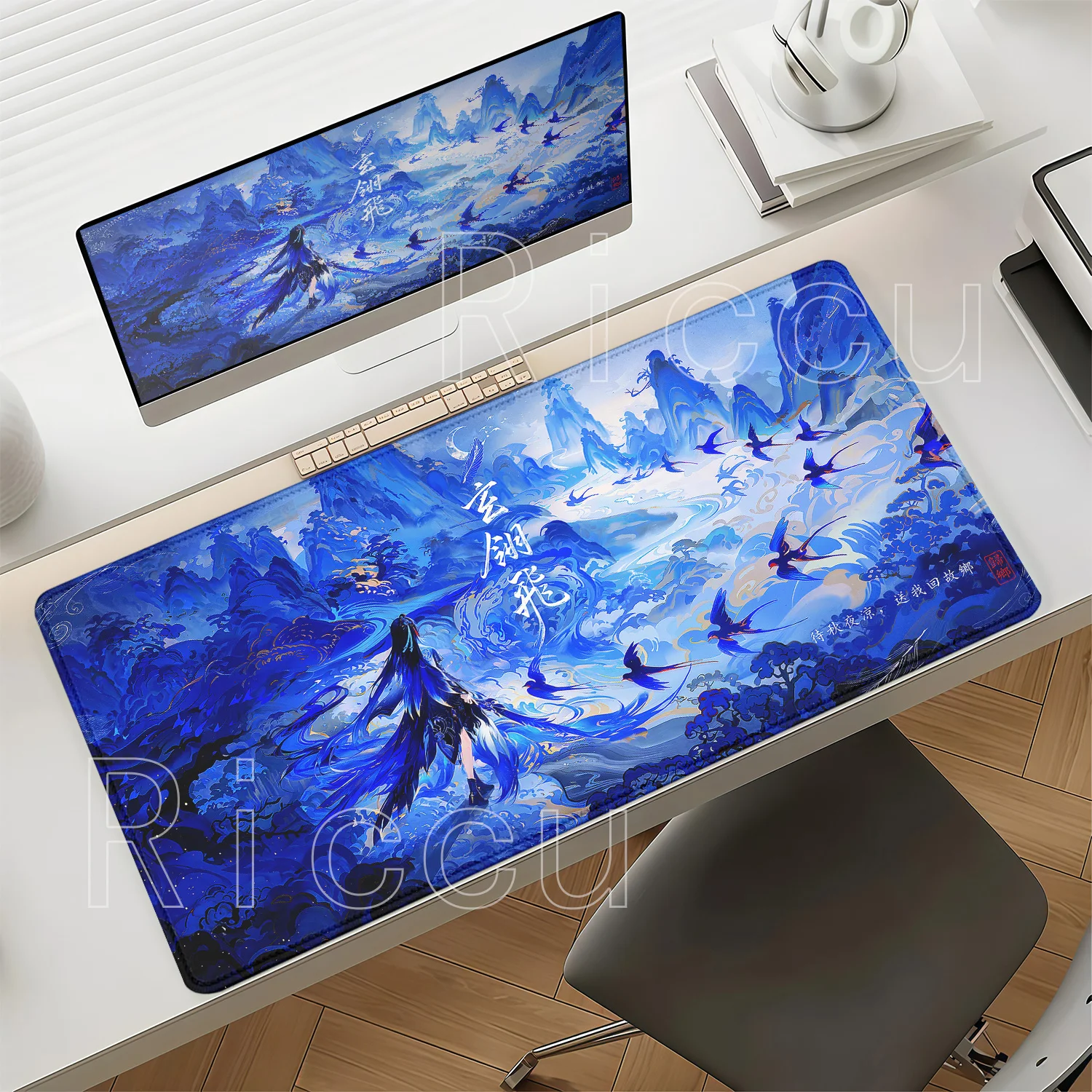 Wuthering Waves Yangyang Xuanling Mouse Pad HD Printing Office Accessories Gaming Overlock Mousepad Anime Girl Esports Desk Mat