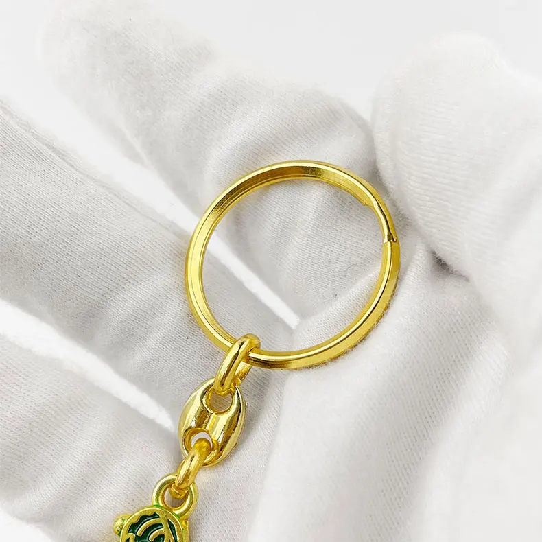 HTISOK Heiliger Georg Anhänger Schlüsselanhänger Orthodoxer Katholischer Talisman Auto-Schlüsselring Schmuck Katholische Geschenke Religiöse Dekoration – Detail 4